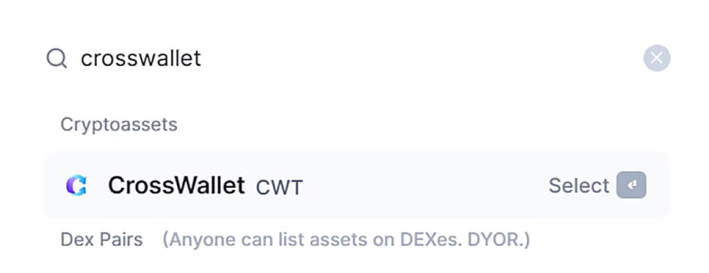 Crosswallet token CWT