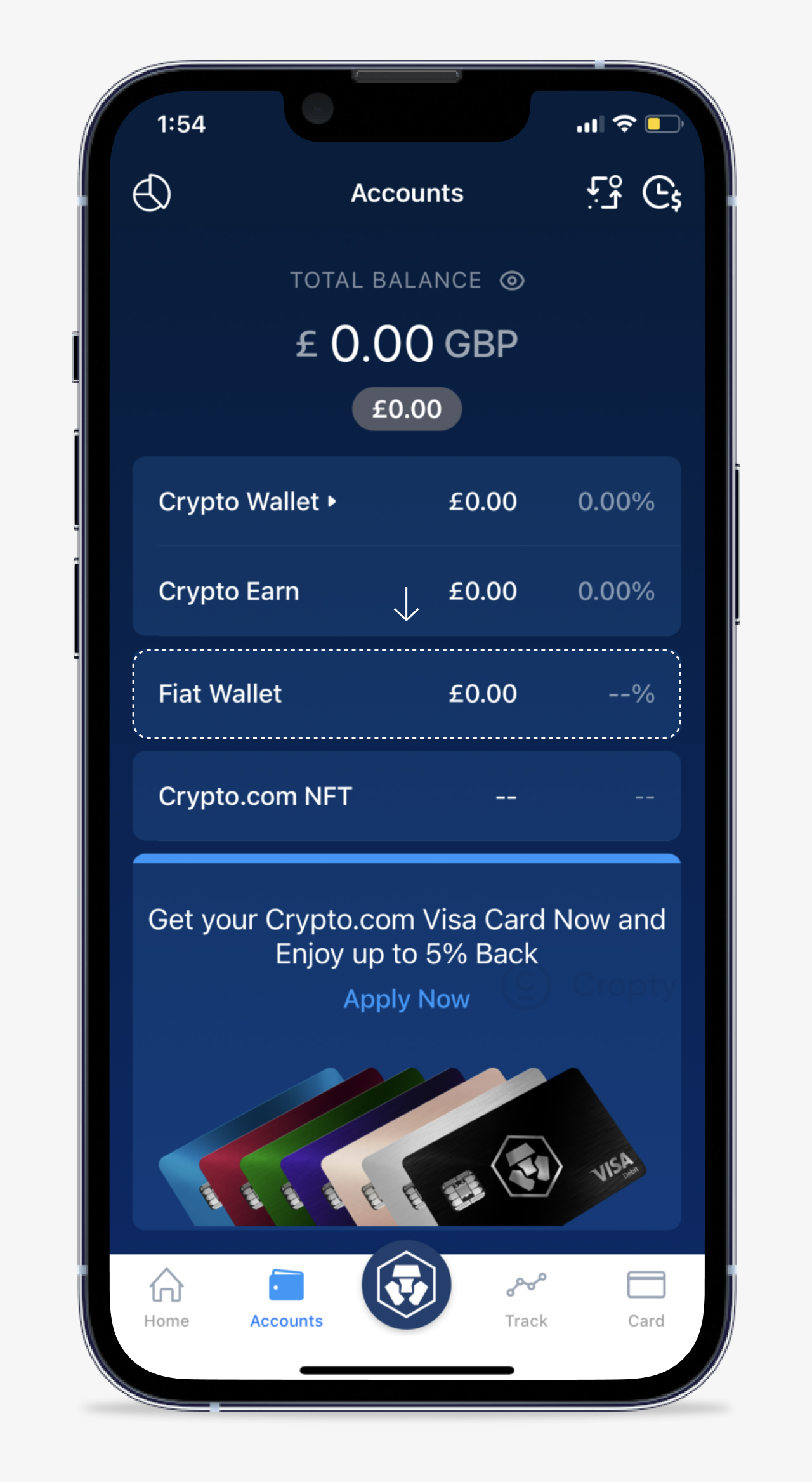 a screenshot of crypto.com app