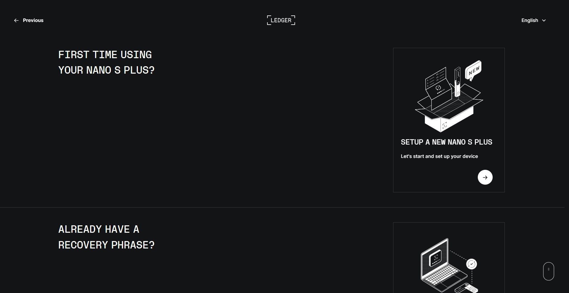 ledger live setup